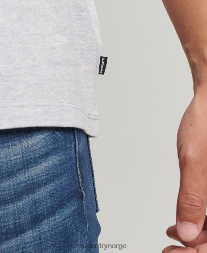 Superdry grå klær 86P46D4839 viktig t-skjorte med løs passform med logo menn