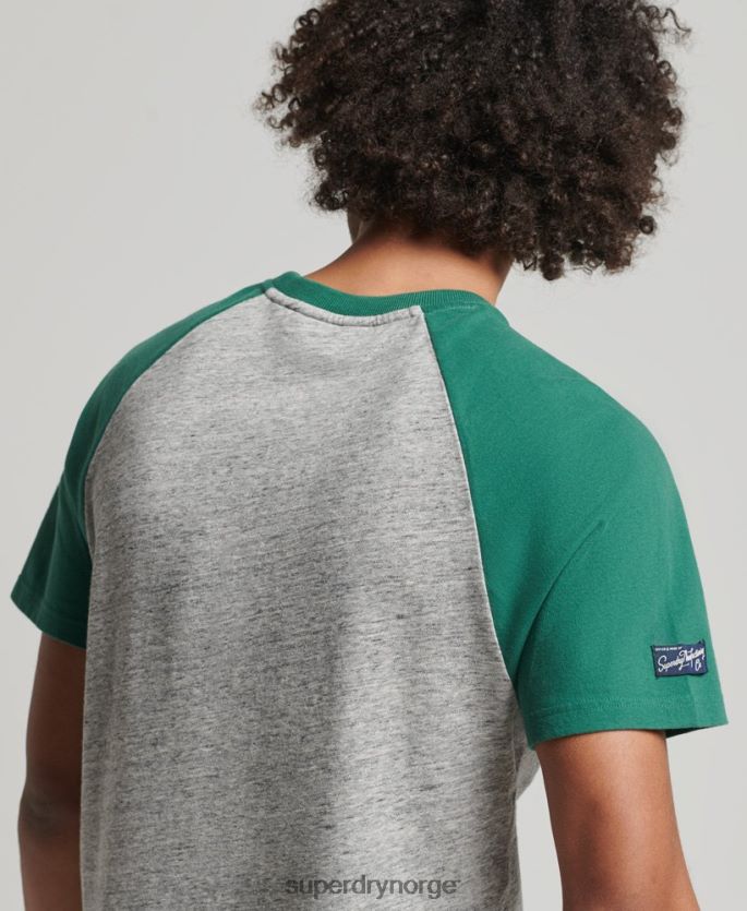 Superdry grå klær 86P46D4872 kjerne-logografisk raglan-t-skjorte menn