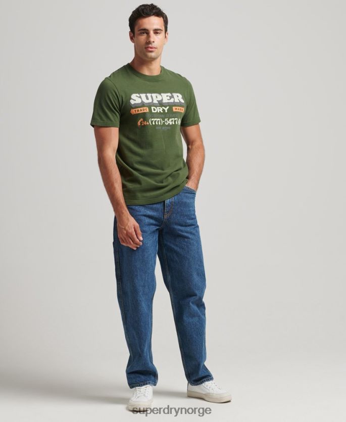 Superdry grå klær 86P46D4874 vintage sign writer t-skjorte menn