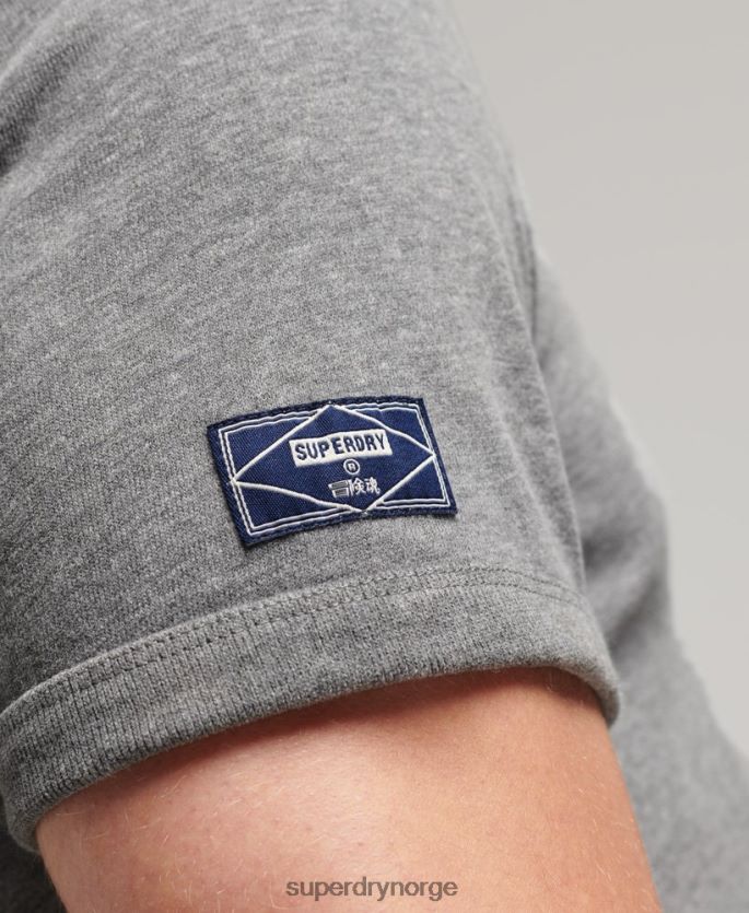 Superdry grå klær 86P46D4912 core logo grafisk ringer t-skjorte menn