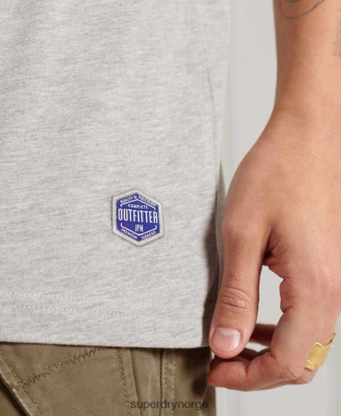 Superdry grå klær 86P46D4915 fjell grafisk t-skjorte med avslappet passform menn