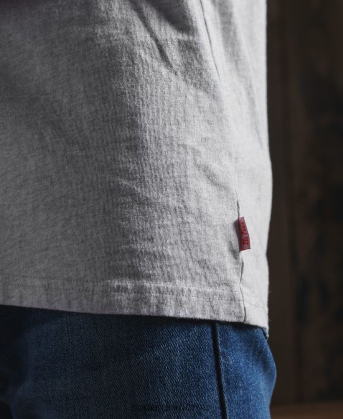 Superdry grå klær 86P46D4979 begrenset opplag tørr varsity t-skjorte menn