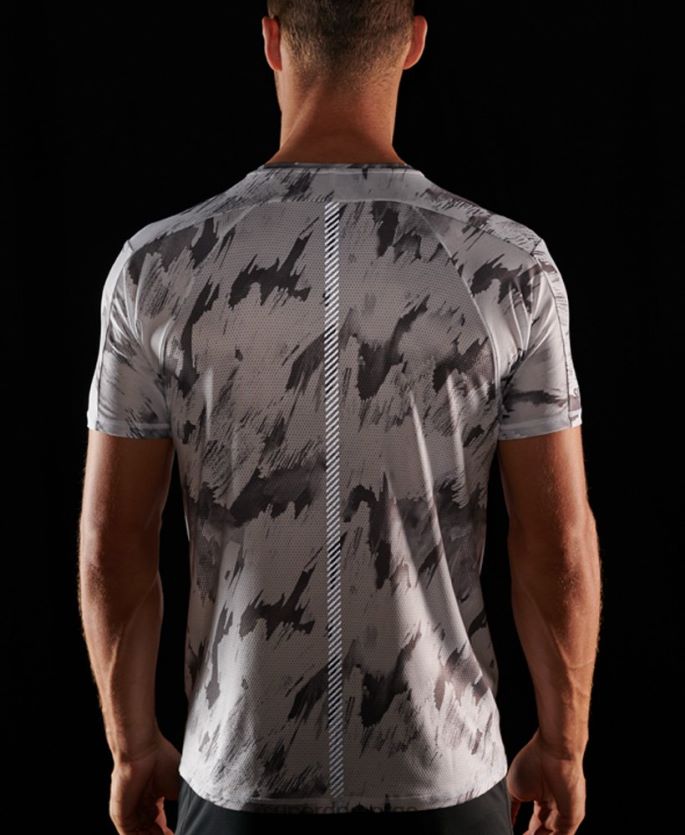 Superdry grå klær 86P46D5394 løpe kortermet t-skjorte menn