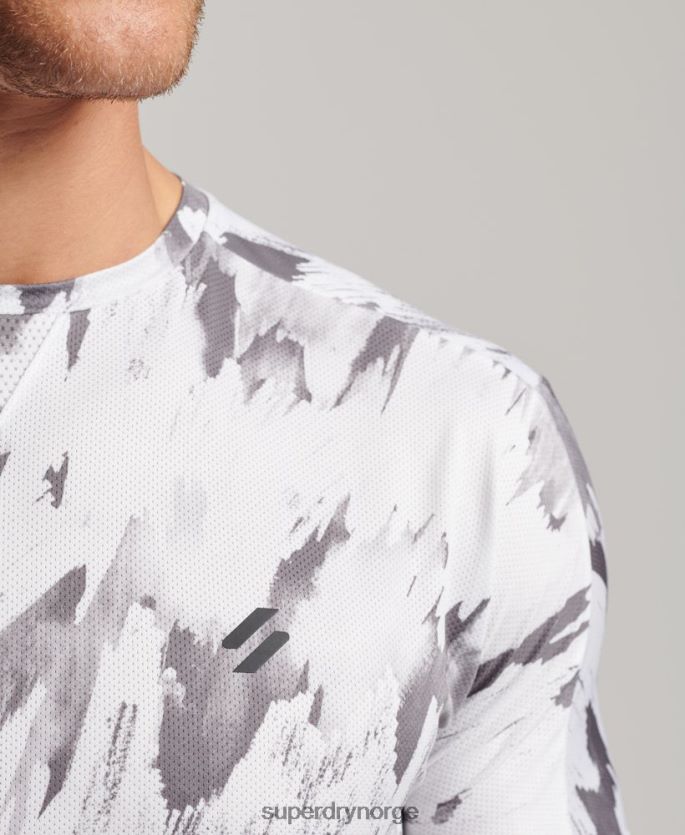 Superdry grå klær 86P46D5394 løpe kortermet t-skjorte menn