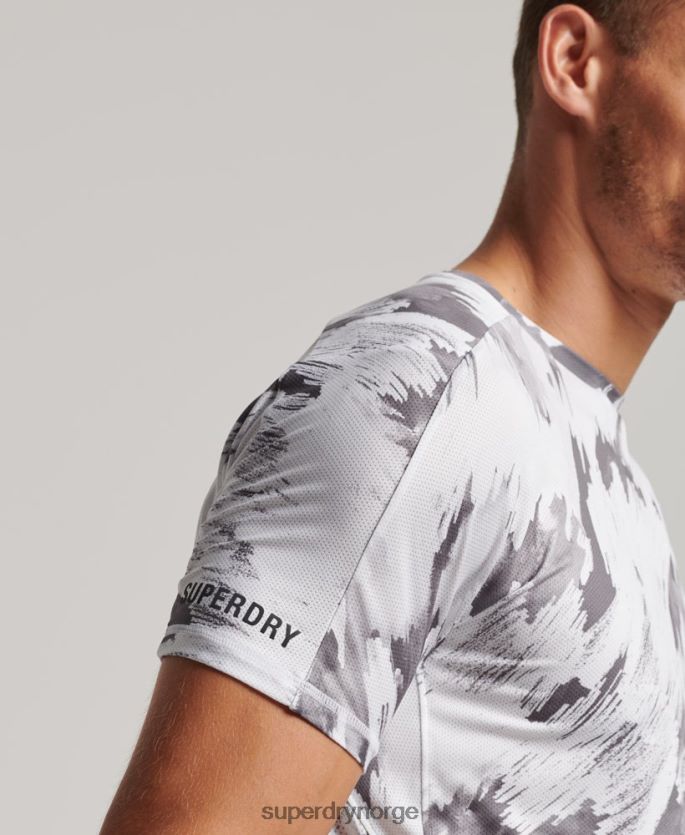 Superdry grå klær 86P46D5394 løpe kortermet t-skjorte menn