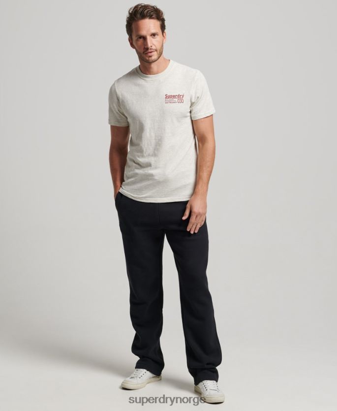 Superdry grå klær 86P46D6359 vintage plateselskap t-skjorte menn