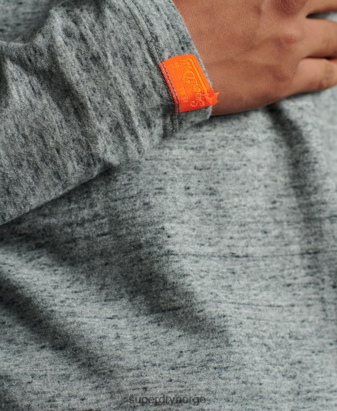 Superdry grå klær 86P46D6477 vintage broderi-t-skjorte i økologisk bomull menn