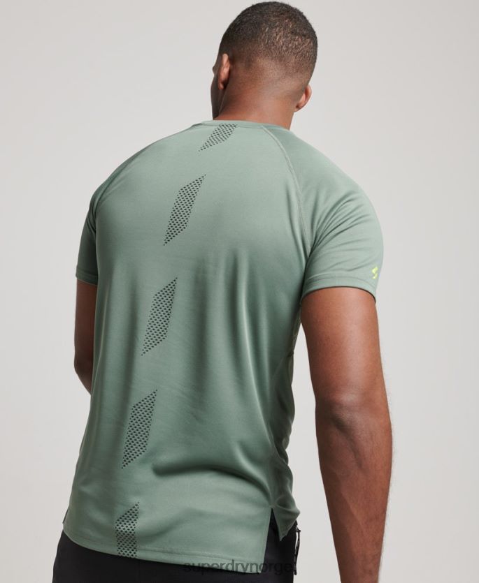 Superdry grønn klær 86P46D1417 train active grafisk kortermet t-skjorte menn