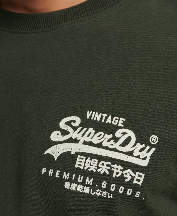 Superdry grønn klær 86P46D4795 vintage logo narrativ t-skjorte menn