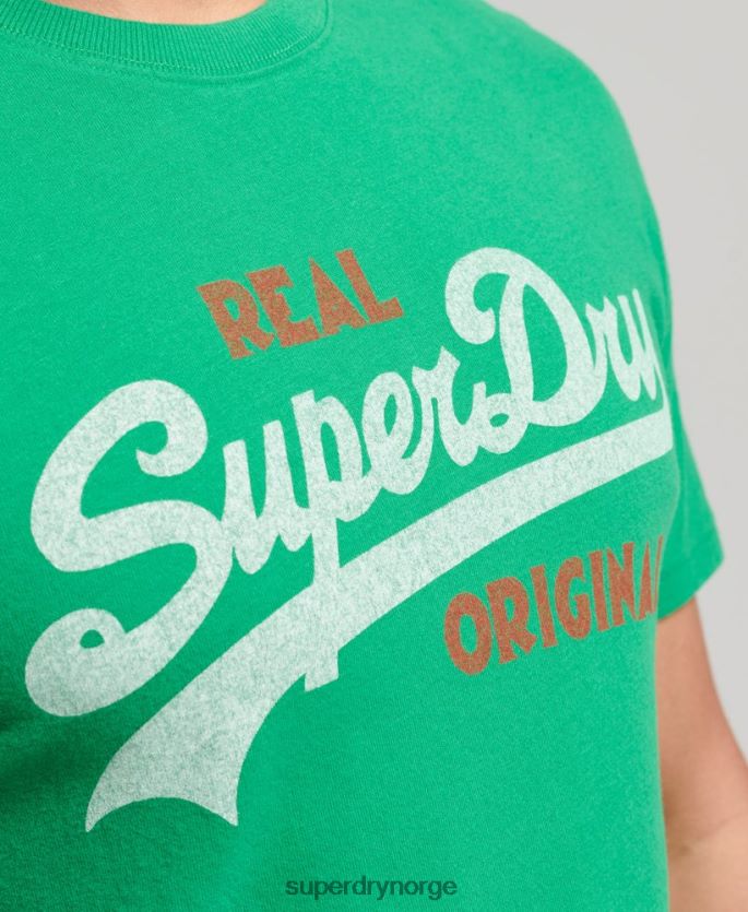 Superdry grønn klær 86P46D4797 vintage logo brus t-skjorte menn