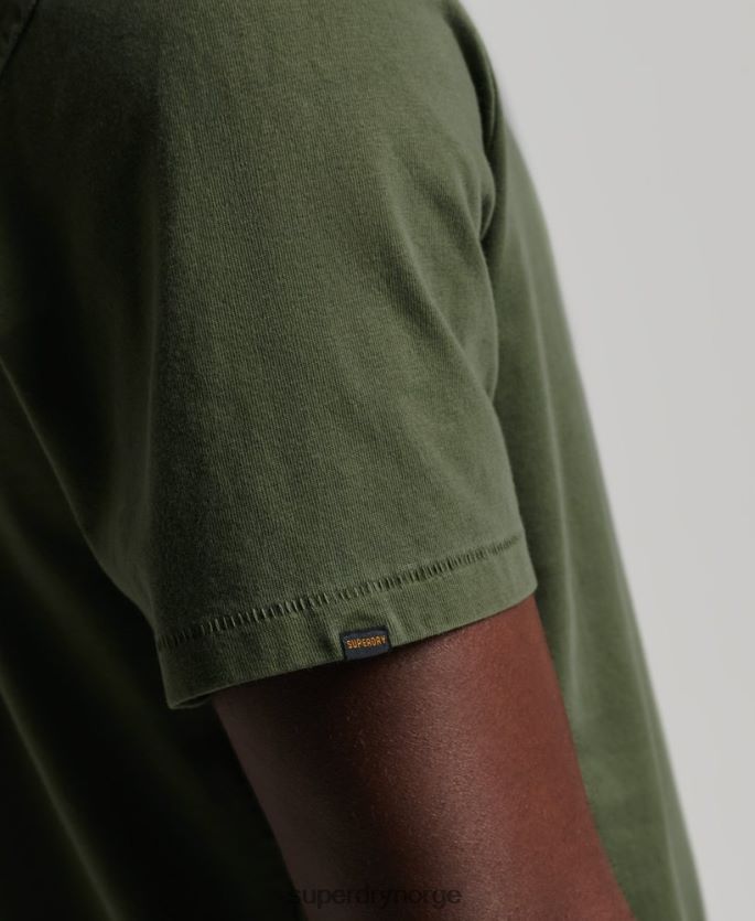 Superdry grønn klær 86P46D4929 t-skjorte for arbeidsklær i økologisk bomull menn