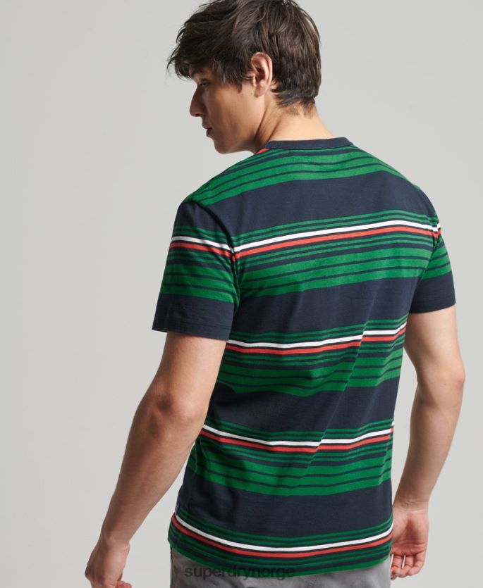 Superdry grønn klær 86P46D4934 vintage stripe t-skjorte menn