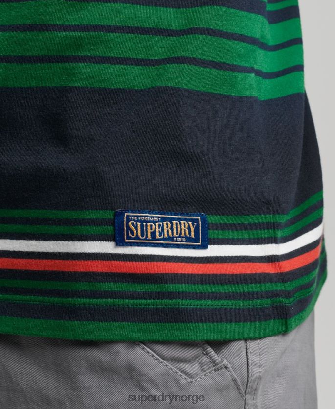 Superdry grønn klær 86P46D4934 vintage stripe t-skjorte menn