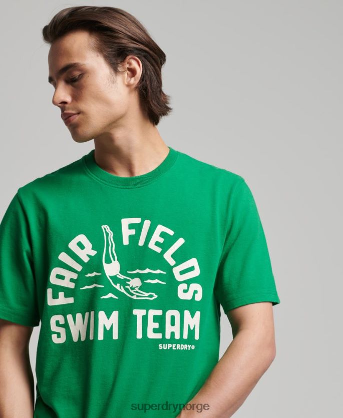 Superdry grønn klær 86P46D4941 vintage min generasjons t-skjorte menn