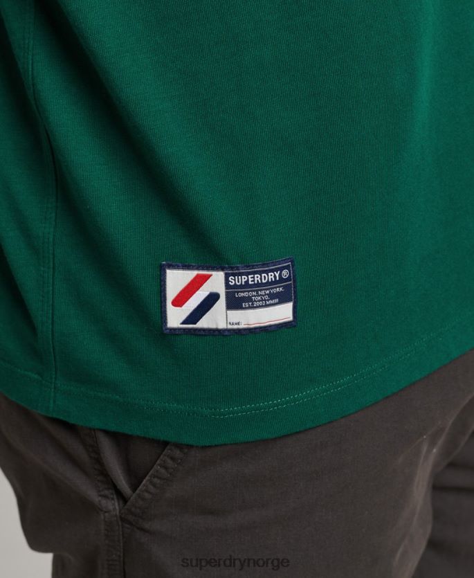 Superdry grønn klær 86P46D4969 t-skjorte med løs passform i økologisk bomull menn