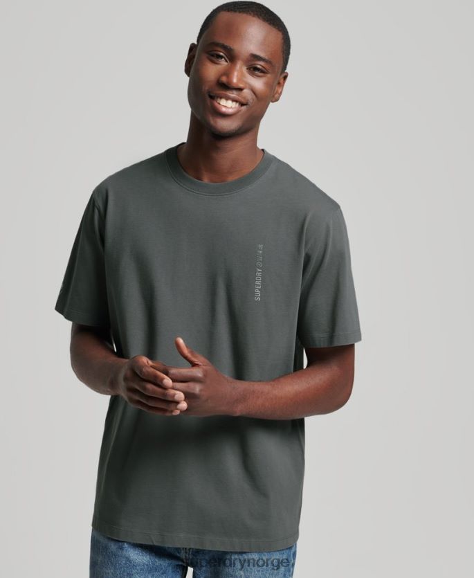 Superdry grønn klær 86P46D4977 core logo lineær løs t-skjorte menn