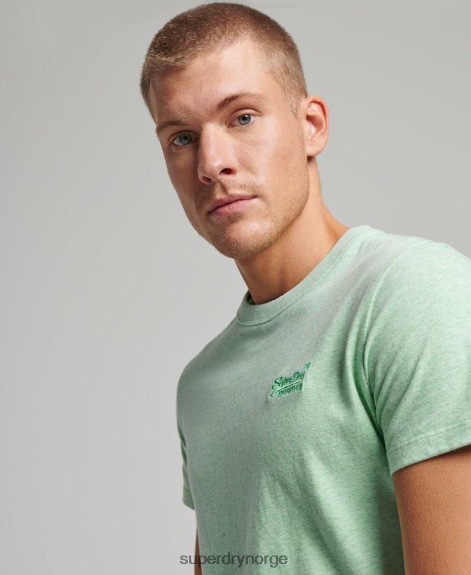 Superdry grønn klær 86P46D4 essensiell logo-t-skjorte i økologisk bomull menn