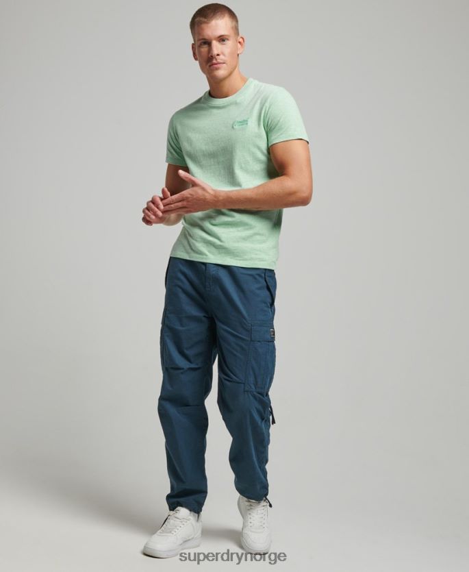Superdry grønn klær 86P46D4 essensiell logo-t-skjorte i økologisk bomull menn