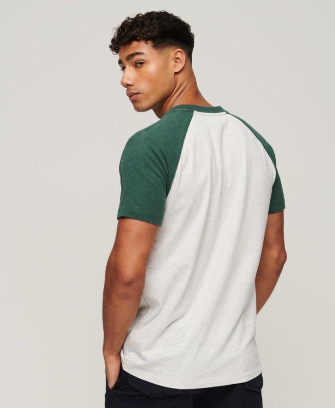 Superdry grønn klær 86P46D51 vintage logobutikk raglan t-skjorte menn