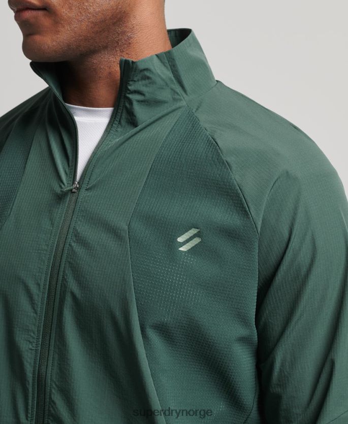 Superdry grønn klær 86P46D5367 strekkvev banetopp menn