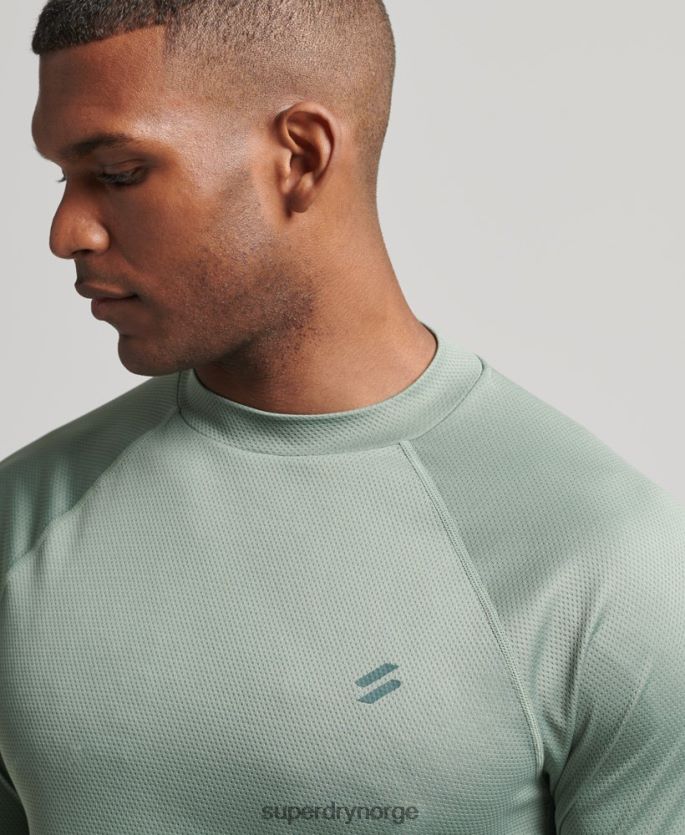 Superdry grønn klær 86P46D5404 train mock hals topp menn