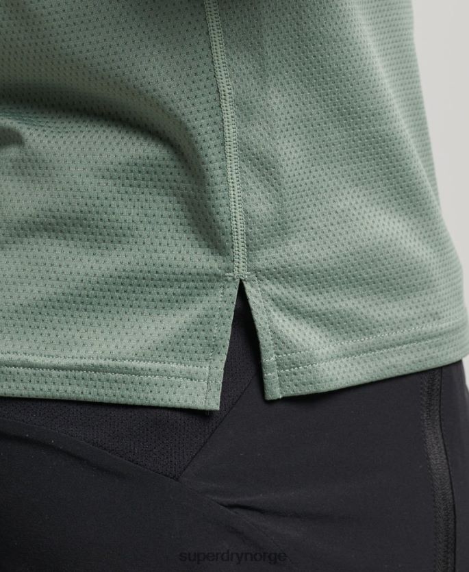 Superdry grønn klær 86P46D5404 train mock hals topp menn