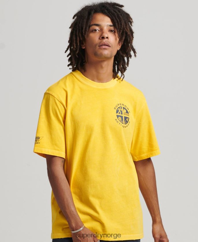 Superdry gul klær 86P46D4888 vintage atletisk klubb-t-skjorte menn