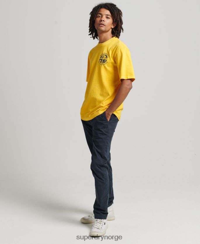 Superdry gul klær 86P46D4888 vintage atletisk klubb-t-skjorte menn