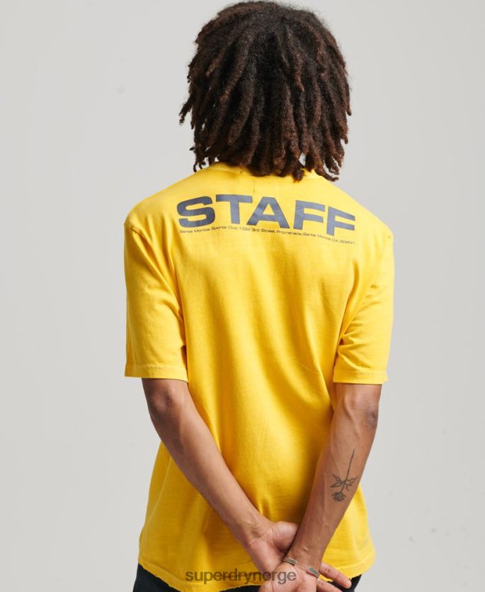 Superdry gul klær 86P46D4888 vintage atletisk klubb-t-skjorte menn