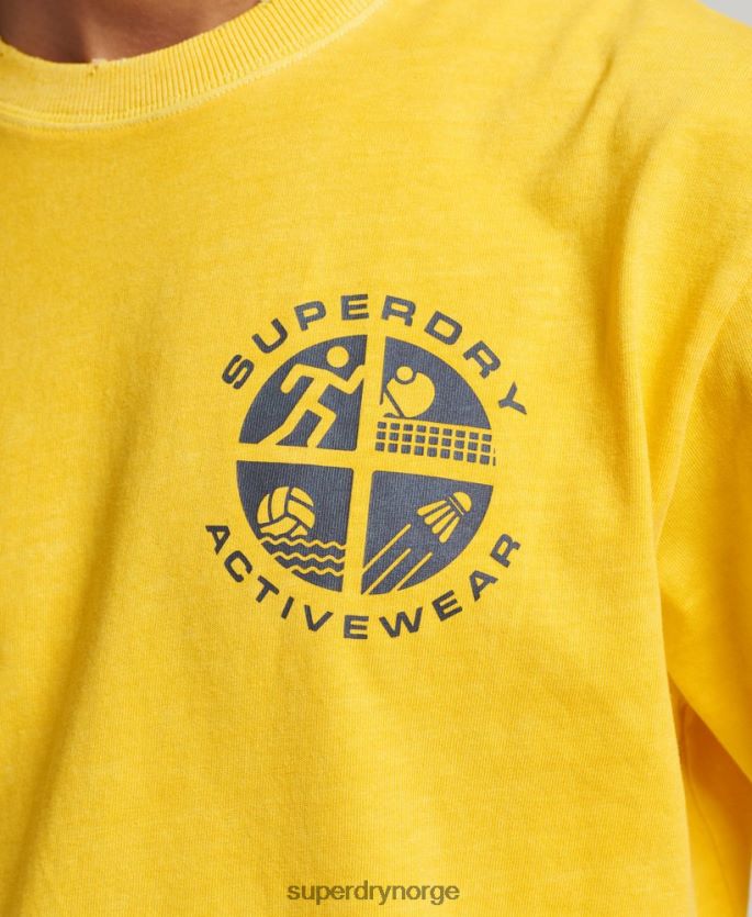 Superdry gul klær 86P46D4888 vintage atletisk klubb-t-skjorte menn
