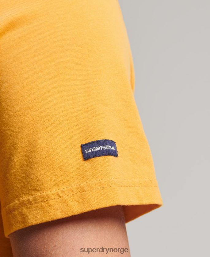 Superdry gul klær 86P46D4948 script stil college t-skjorte menn