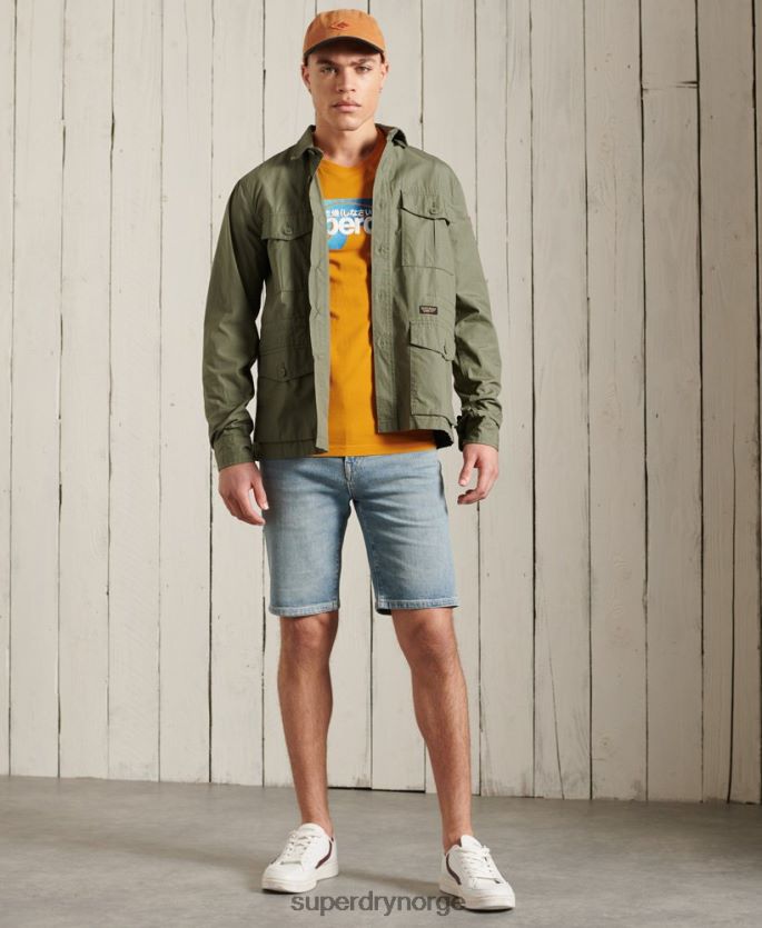 Superdry gull klær 86P46D6444 kjernelogo cali langermet topp menn