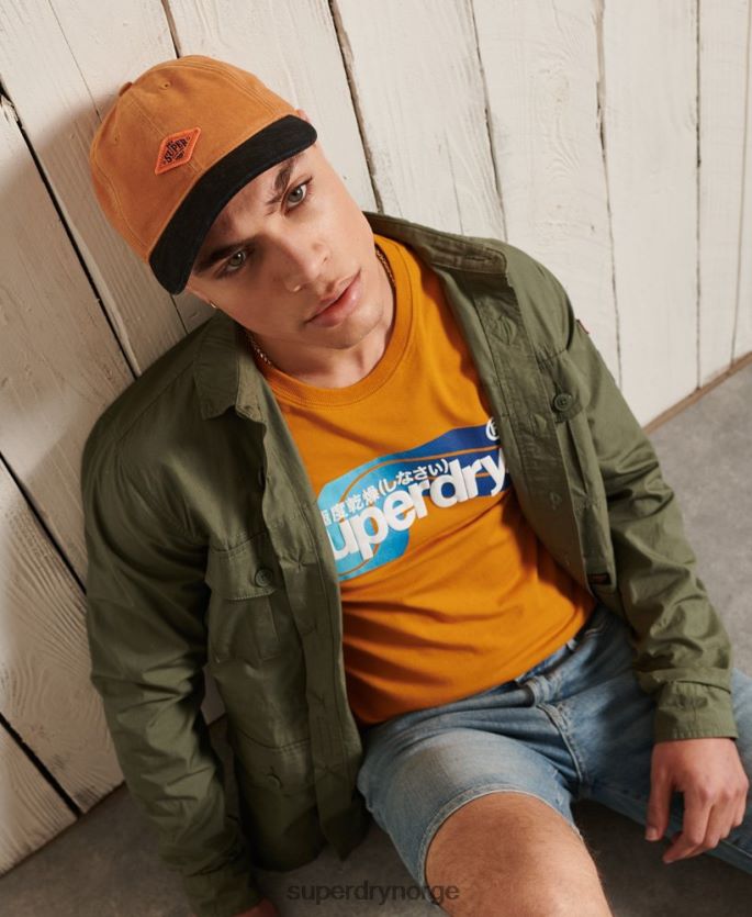 Superdry gull klær 86P46D6444 kjernelogo cali langermet topp menn