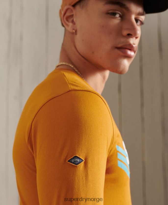 Superdry gull klær 86P46D6444 kjernelogo cali langermet topp menn