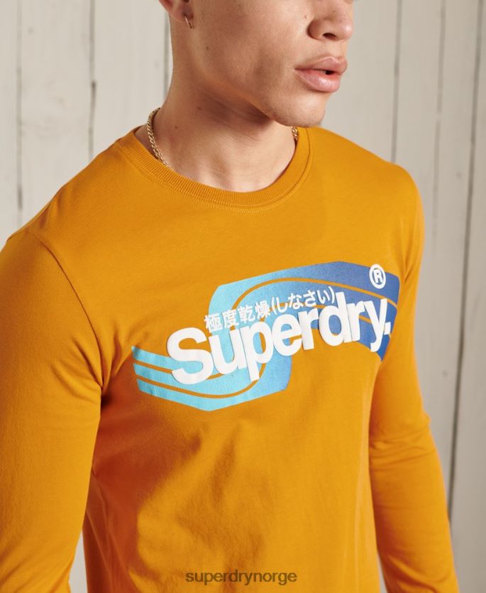 Superdry gull klær 86P46D6444 kjernelogo cali langermet topp menn