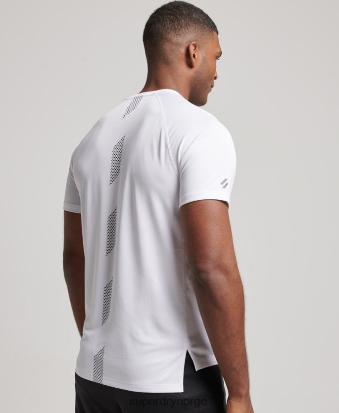 Superdry hvit klær 86P46D1414 train active grafisk kortermet t-skjorte menn