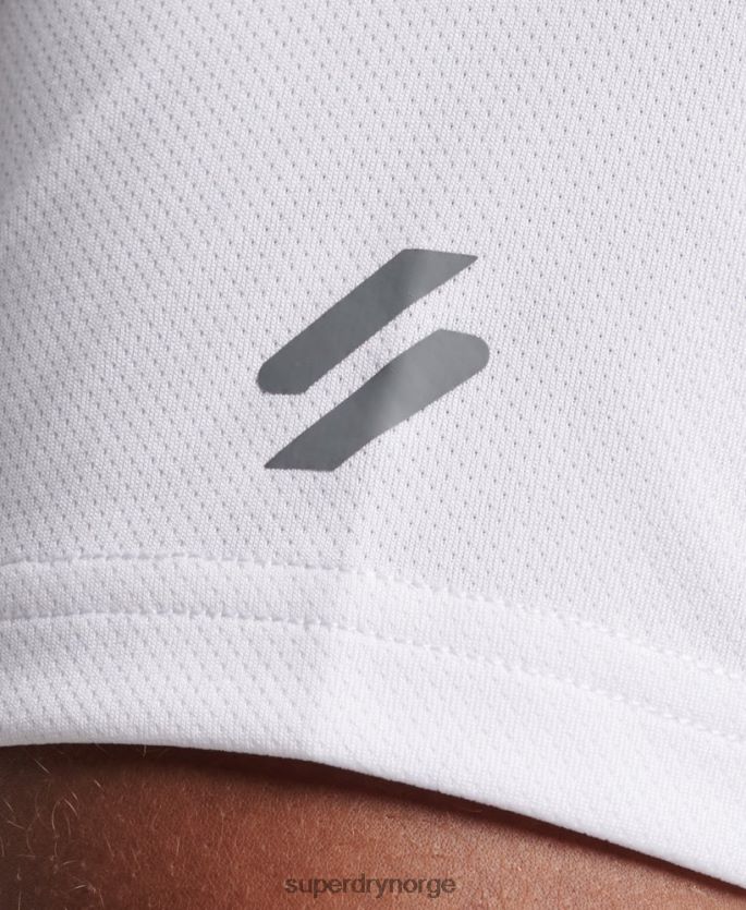 Superdry hvit klær 86P46D1414 train active grafisk kortermet t-skjorte menn