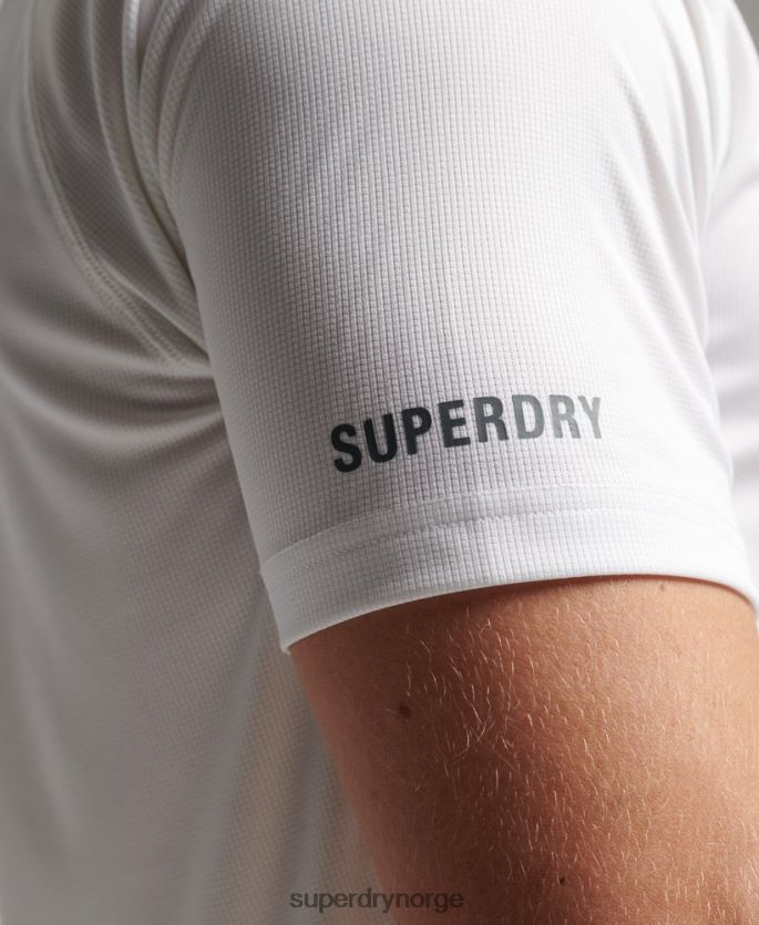 Superdry hvit klær 86P46D1435 tren aktiv låst t-skjorte menn