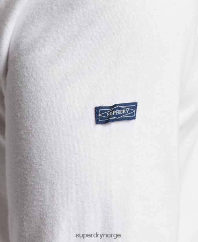 Superdry hvit klær 86P46D1530 vintage kjernelogo sesongbasert topp menn