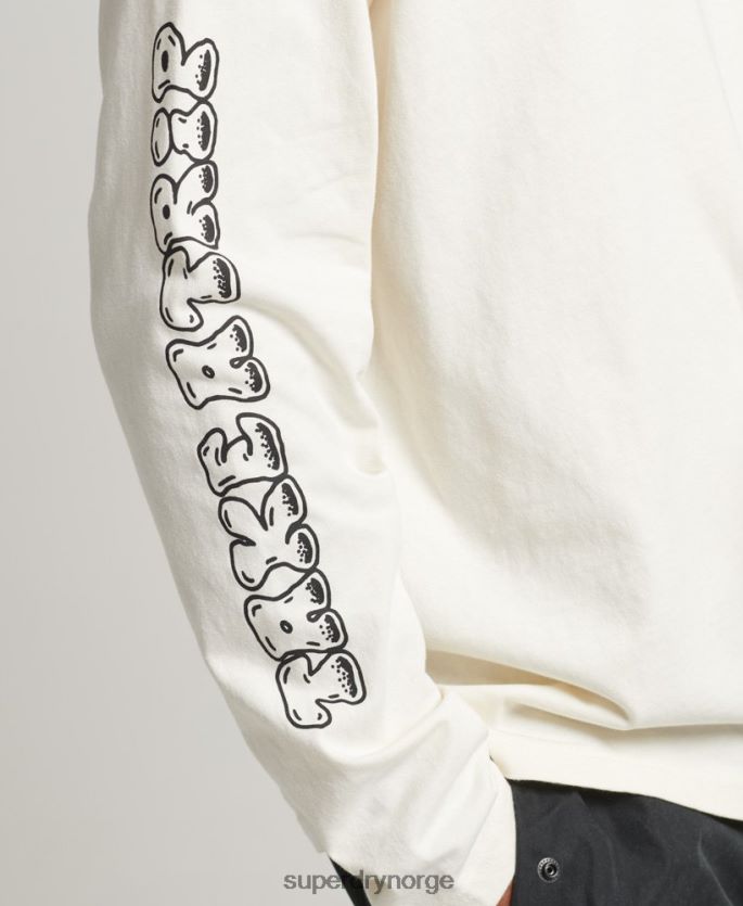 Superdry hvit klær 86P46D1538 inn i skogen langermet topp menn