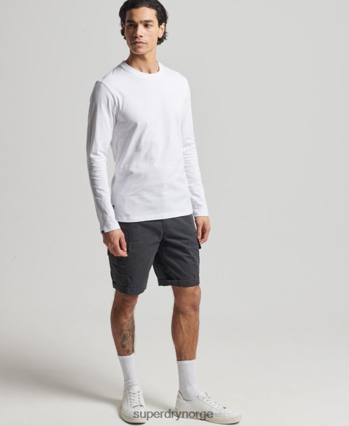 Superdry hvit klær 86P46D1539 vintage logobrodert topp i økologisk bomull menn