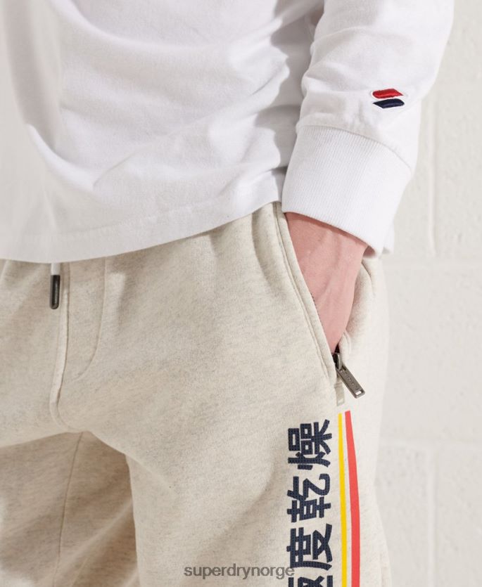 Superdry hvit klær 86P46D1581 varsity bue langermet topp menn