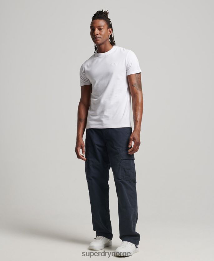 Superdry hvit klær 86P46D1 essensiell logo-t-skjorte i økologisk bomull menn