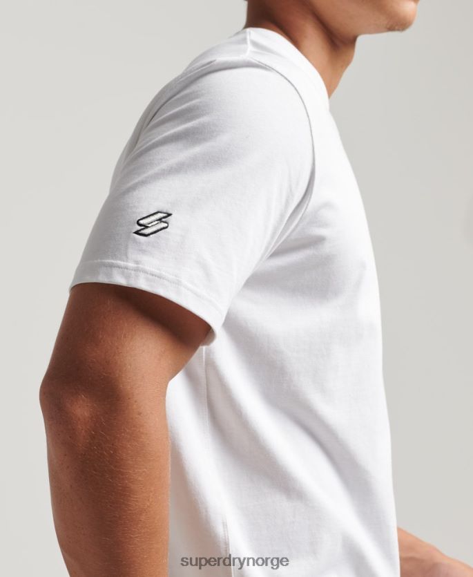 Superdry hvit klær 86P46D4803 kode mikro logo t-skjorte menn