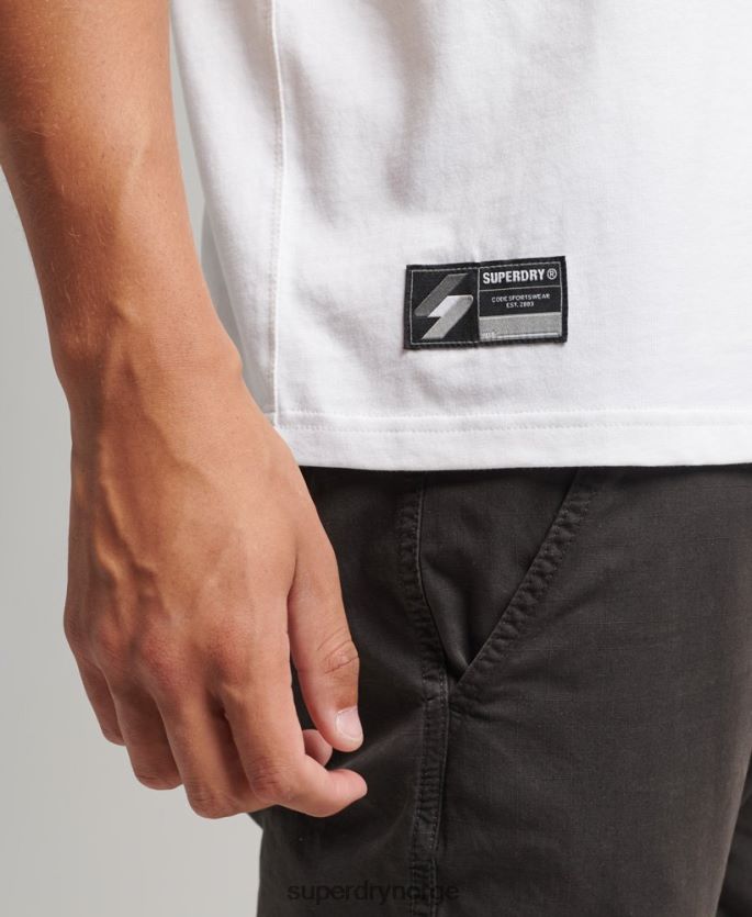 Superdry hvit klær 86P46D4803 kode mikro logo t-skjorte menn
