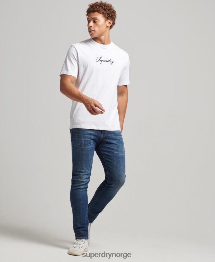 Superdry hvit klær 86P46D4822 arv t-skjorte menn
