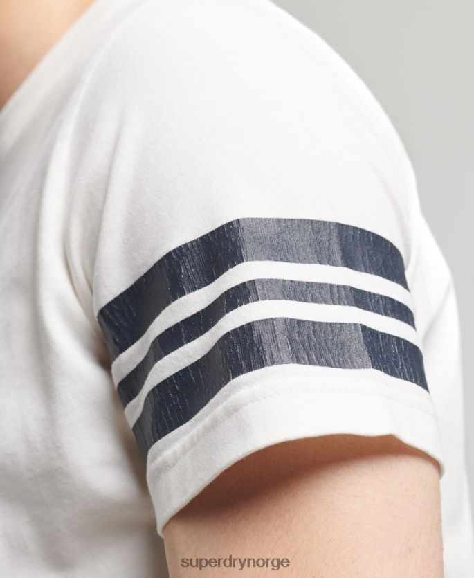 Superdry hvit klær 86P46D4824 grafisk t-skjorte for atletisk college menn