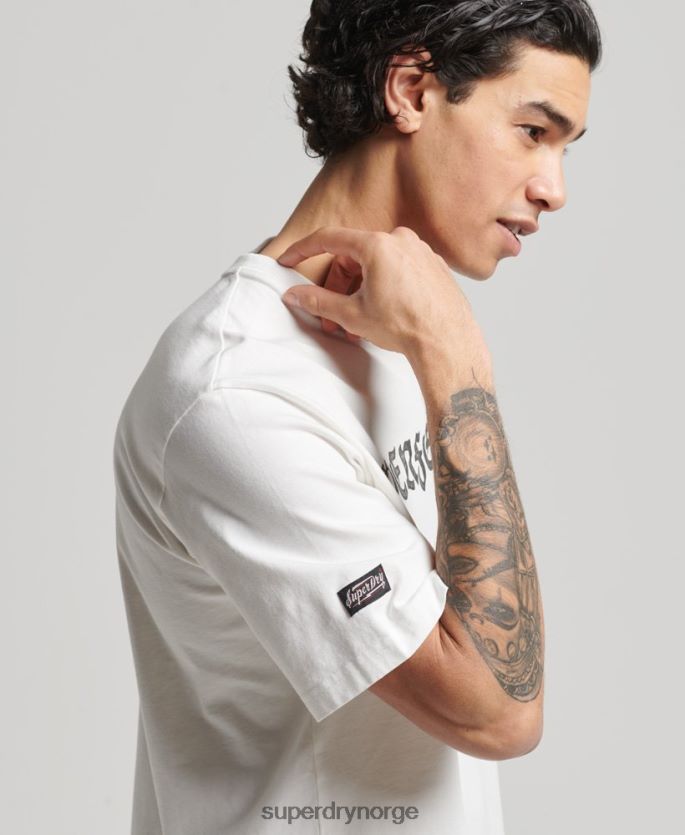 Superdry hvit klær 86P46D4836 vintage surfer ranchero t-skjorte menn