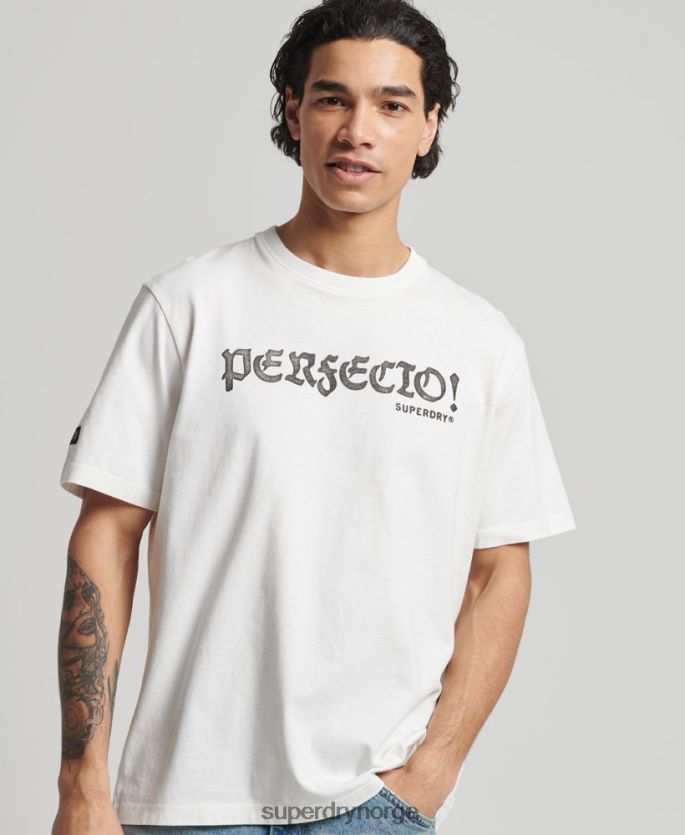 Superdry hvit klær 86P46D4836 vintage surfer ranchero t-skjorte menn