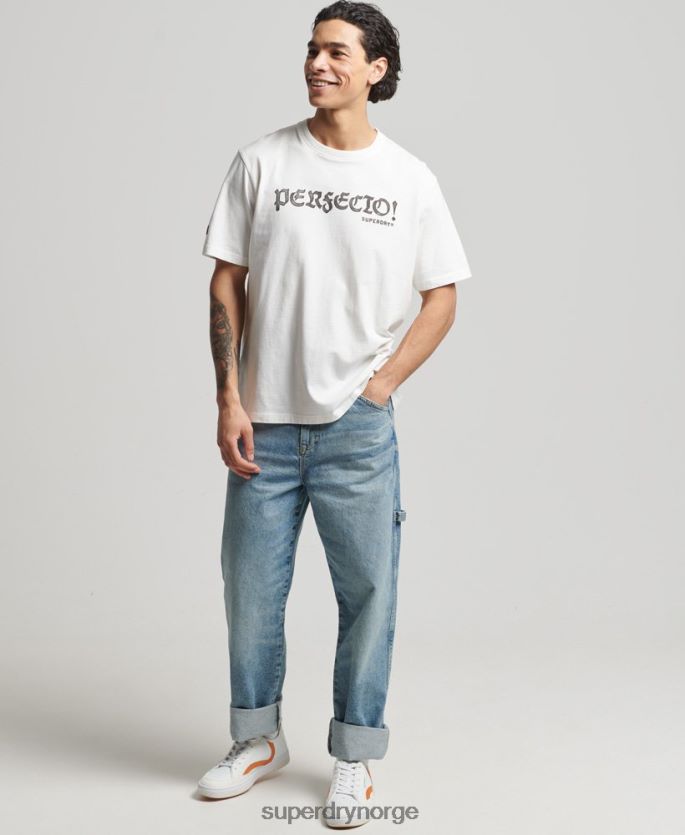 Superdry hvit klær 86P46D4836 vintage surfer ranchero t-skjorte menn